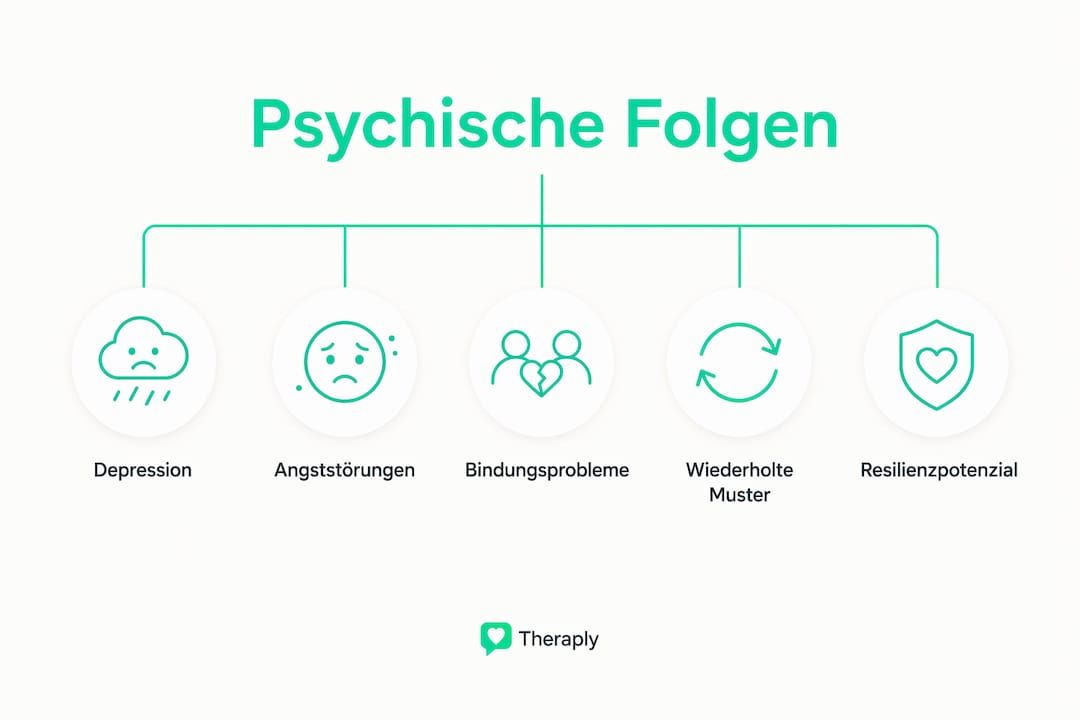 Infografik: Psychische Auswirkungen eines belastenden Familienumfelds